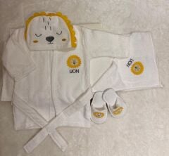 Aslan Desenli Bornoz Seti