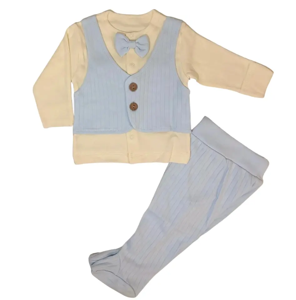 Yelekli Erkek 3'Lü Zıbın Takım