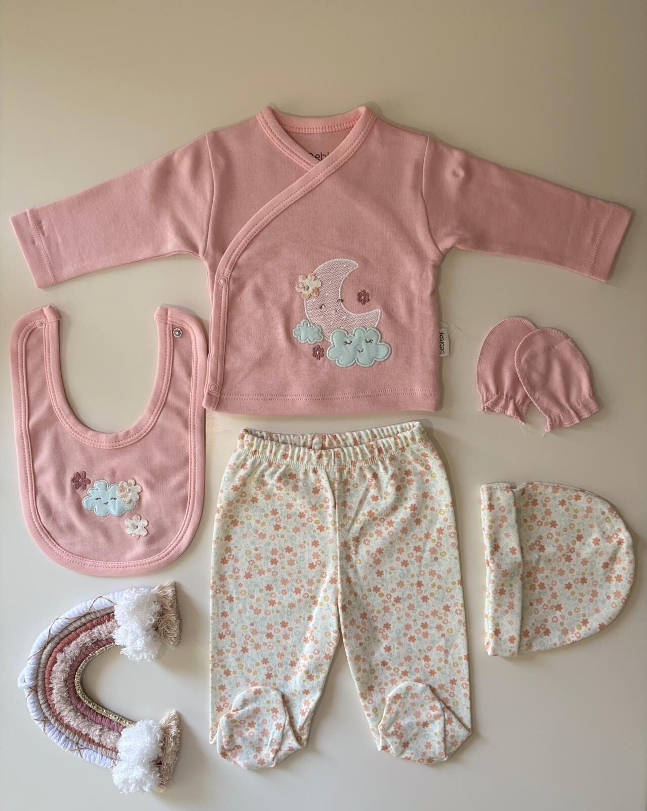 Sevimli Aybalam 5'Li Zıbın Seti