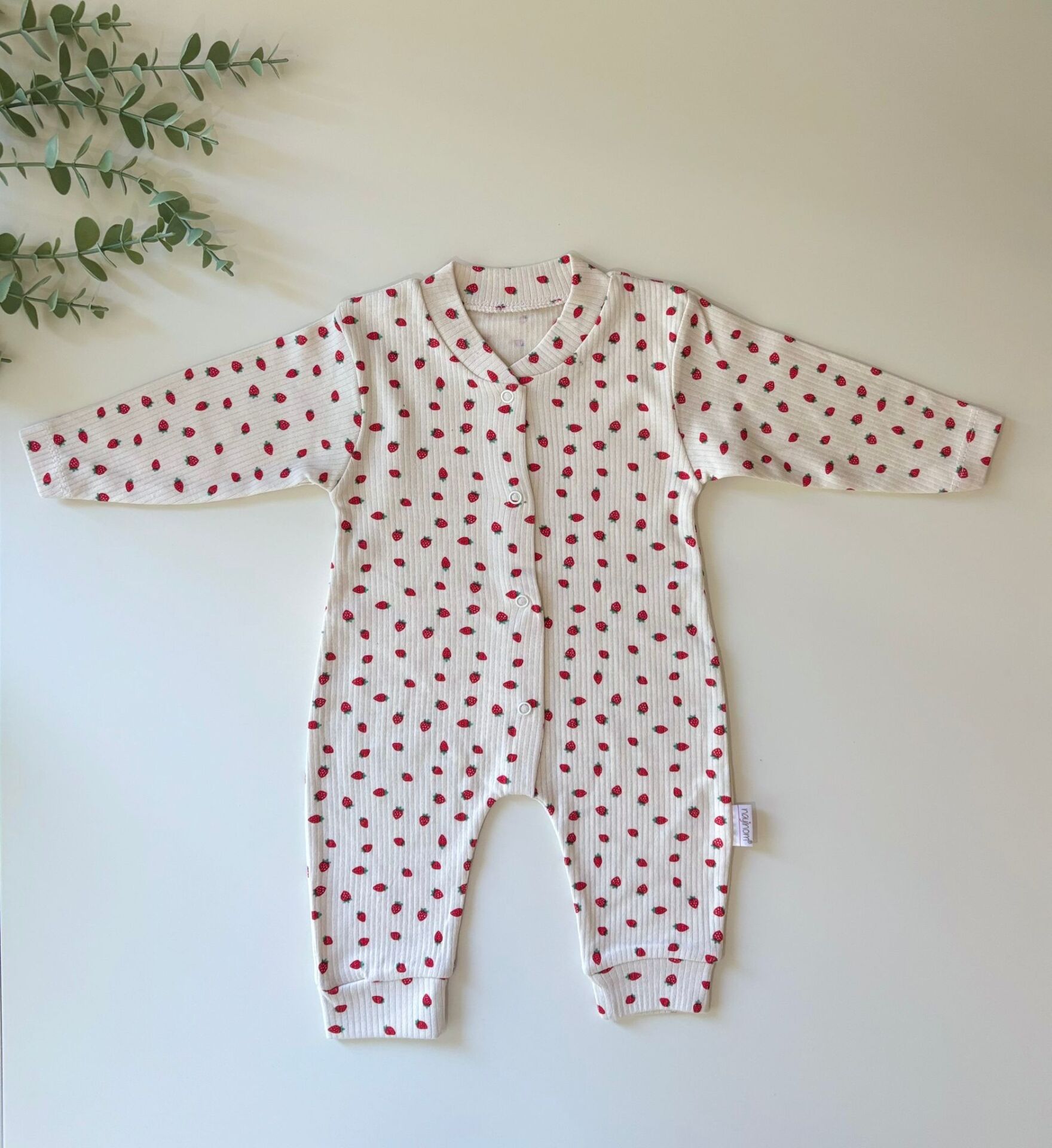 Çilek Manşetli Tulum