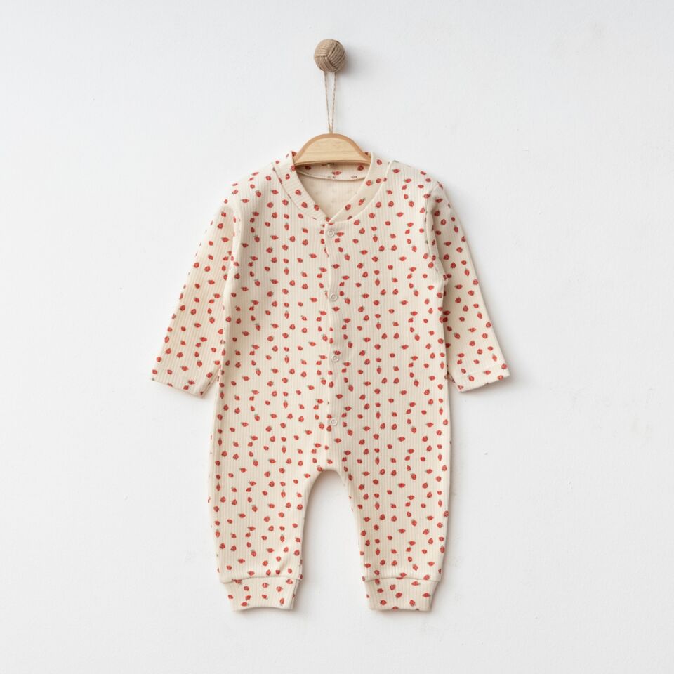 Çilek Manşetli Tulum