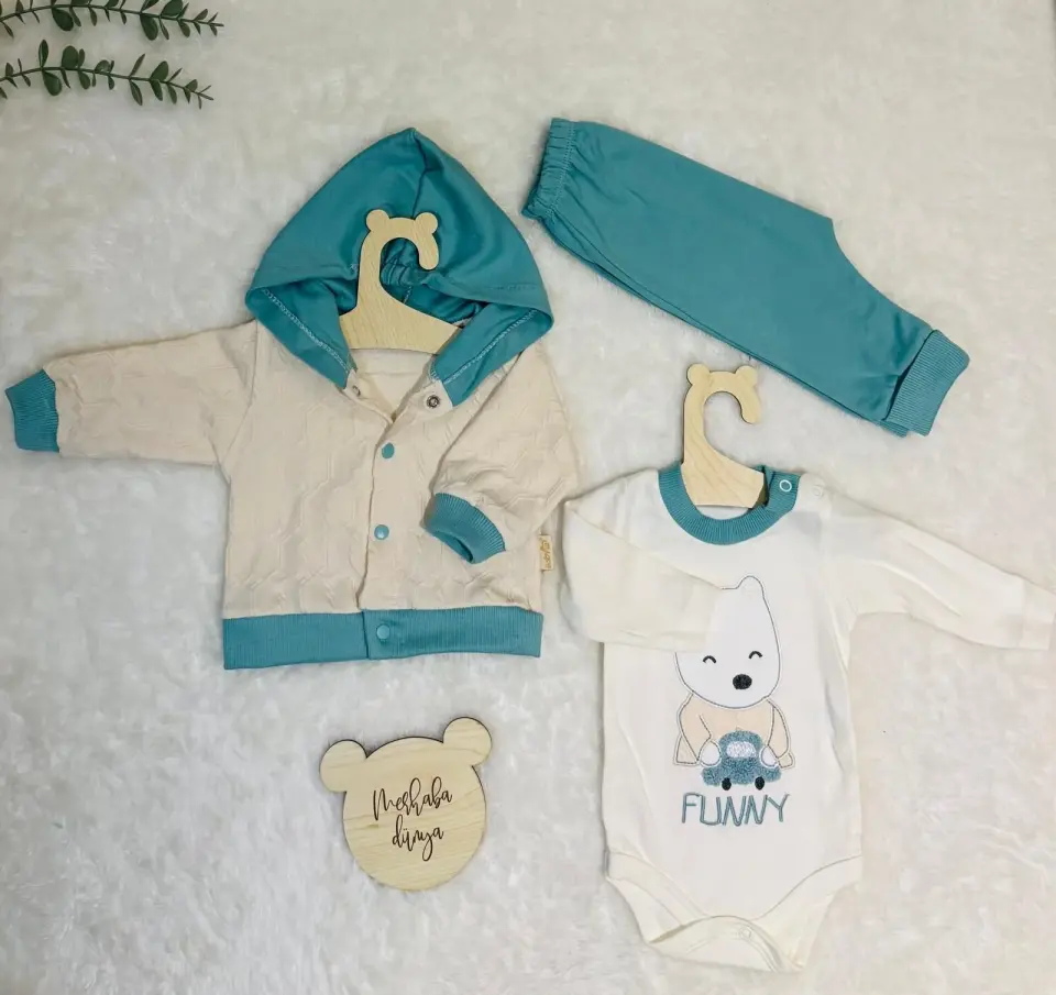 Funny 3'Lü Kapşonlu Takım