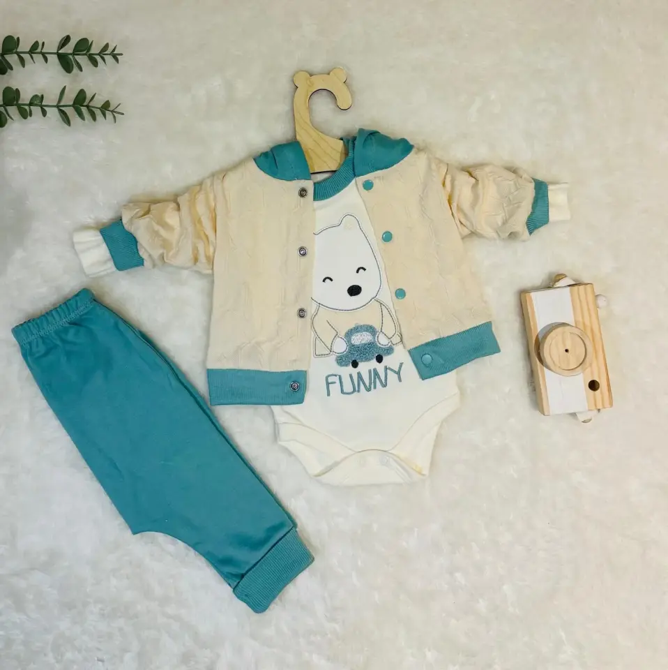 Funny 3'Lü Kapşonlu Takım