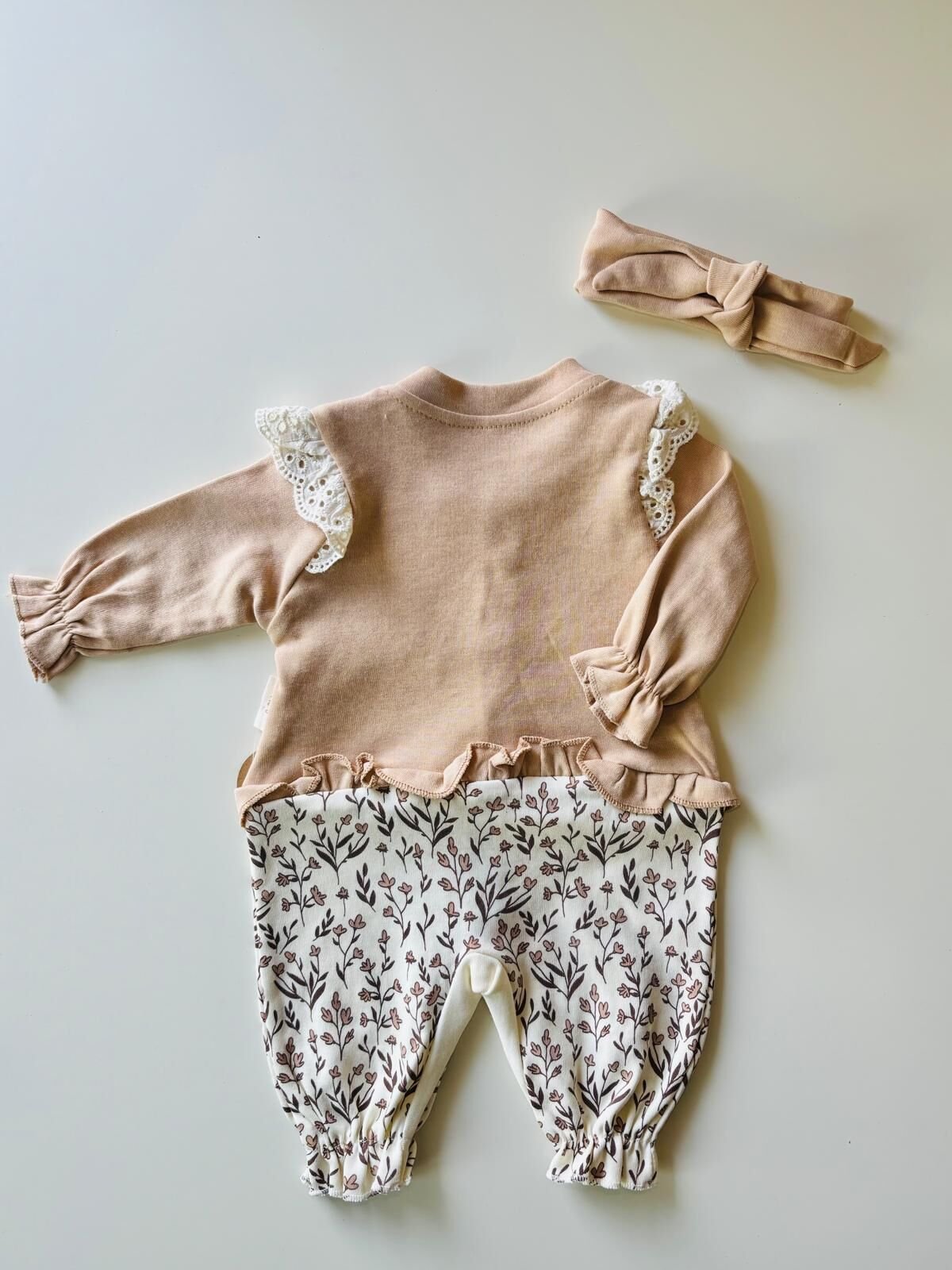 Çiçek Nakışlı Bandanalı Takım