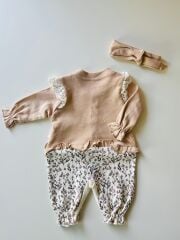 Çiçek Nakışlı Bandanalı Takım