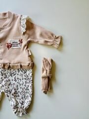 Çiçek Nakışlı Bandanalı Takım