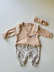 Çiçek Nakışlı Bandanalı Takım