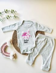 Çiçek Desenli Kollu 2'li Badi