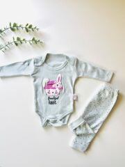 Çiçek Desenli Kollu 2'li Badi