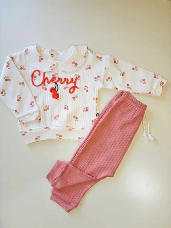 Kiraz Desenli 2’li Takım