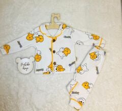 Pooh Baskılı Aylık Pijama Takımı