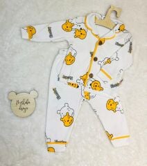 Pooh Baskılı Aylık Pijama Takımı