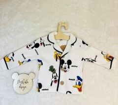 Mickey ve Ducky Baskılı Pijama Takımı