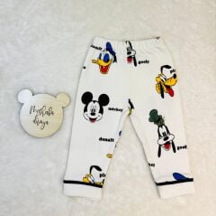Mickey ve Ducky Baskılı Pijama Takımı