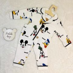 Mickey ve Ducky Baskılı Pijama Takımı
