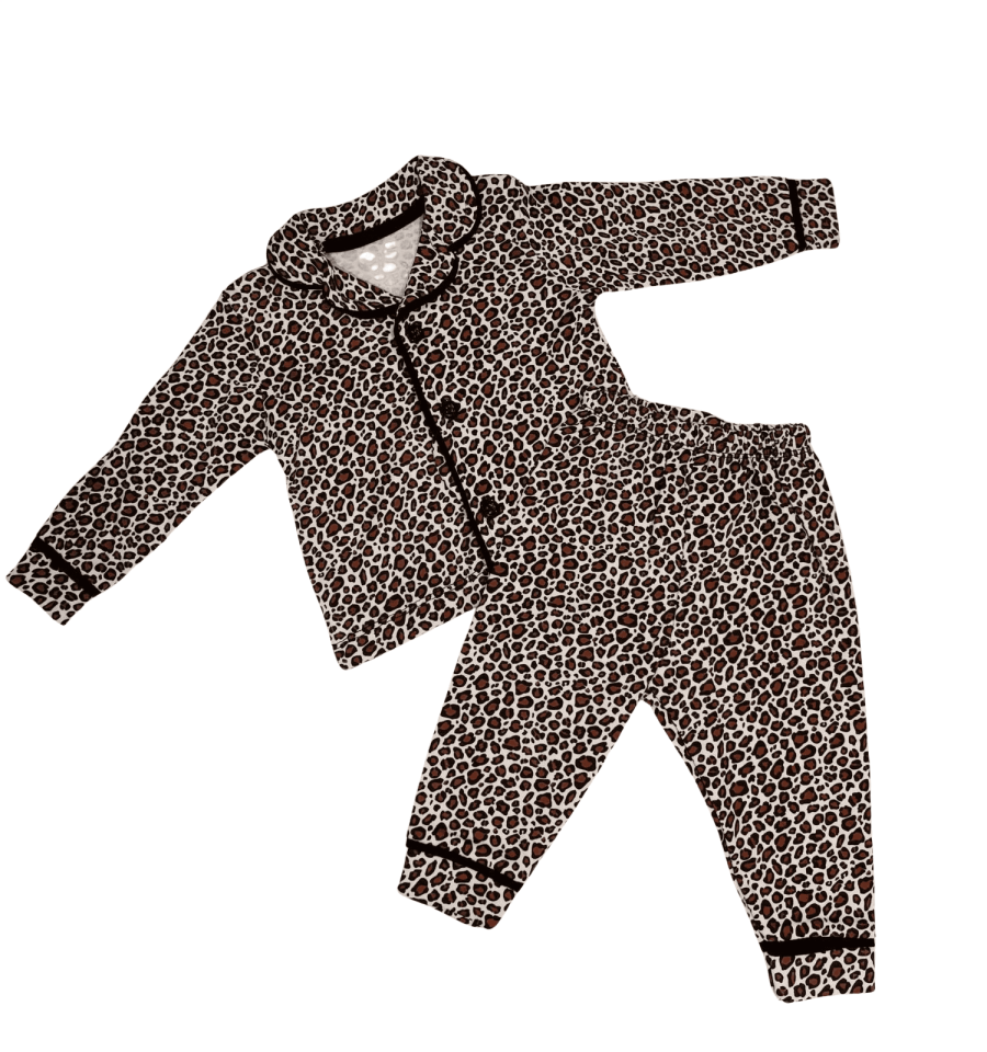Leopar Baskılı Aylık Pijama Takımı