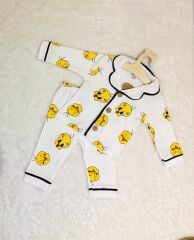 Twetty Basklı Aylık Pijama Takımı