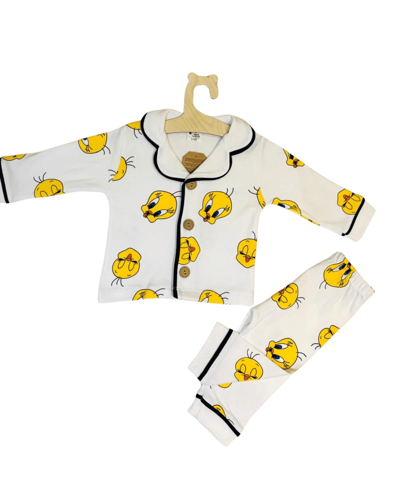 Twetty Basklı Aylık Pijama Takımı