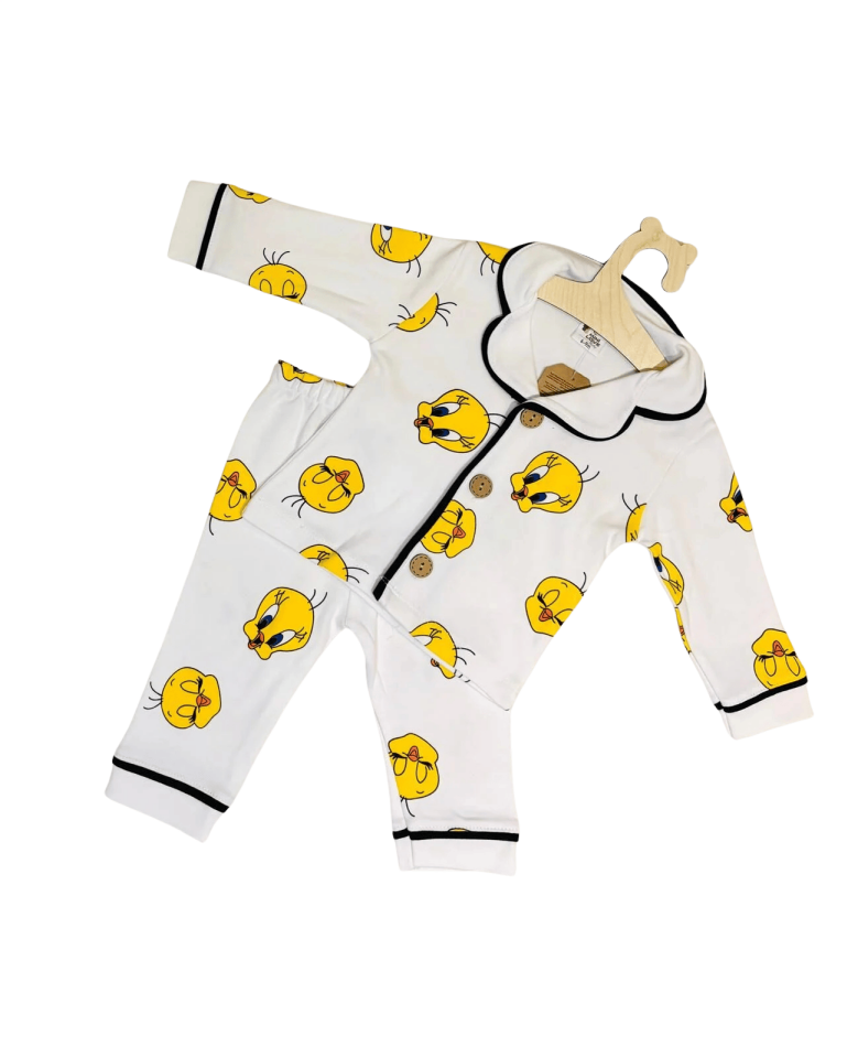 Twetty Basklı Aylık Pijama Takımı