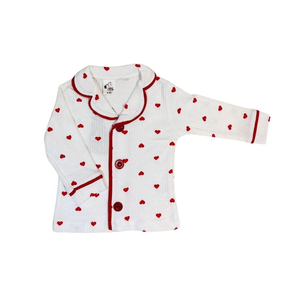 Küçük Kalpli Pijama Takımı