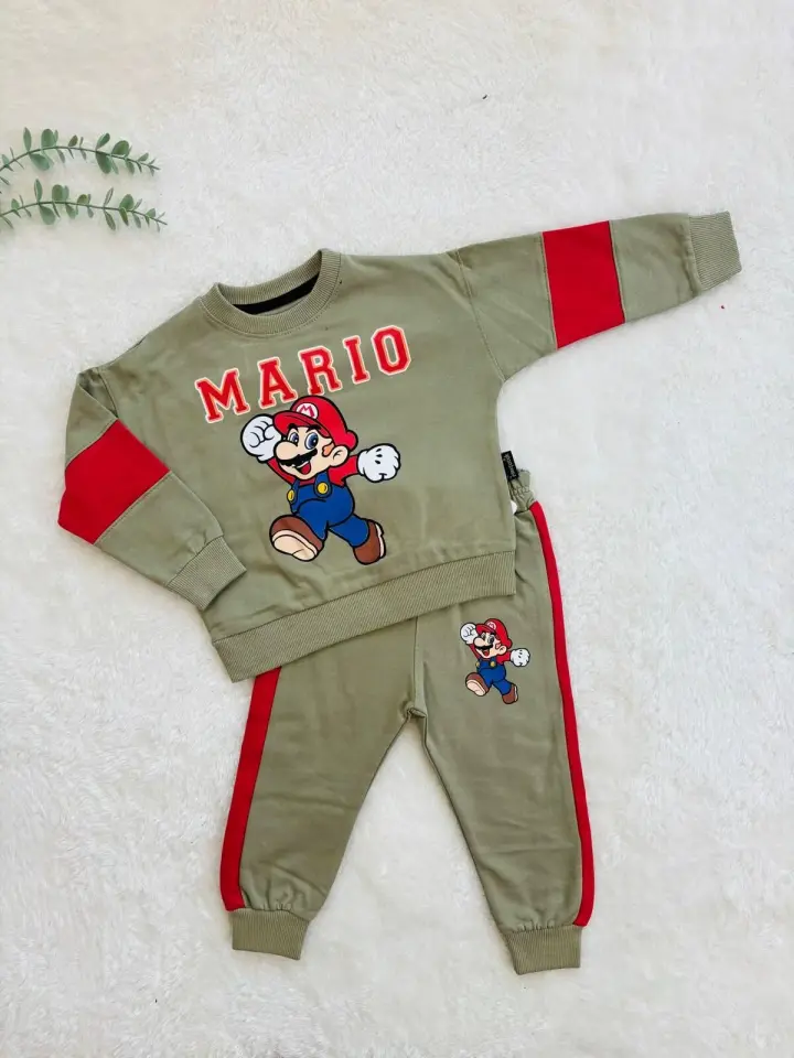 Erkek Çocuk Mario Baskılı 2’li Eşofman Takımı