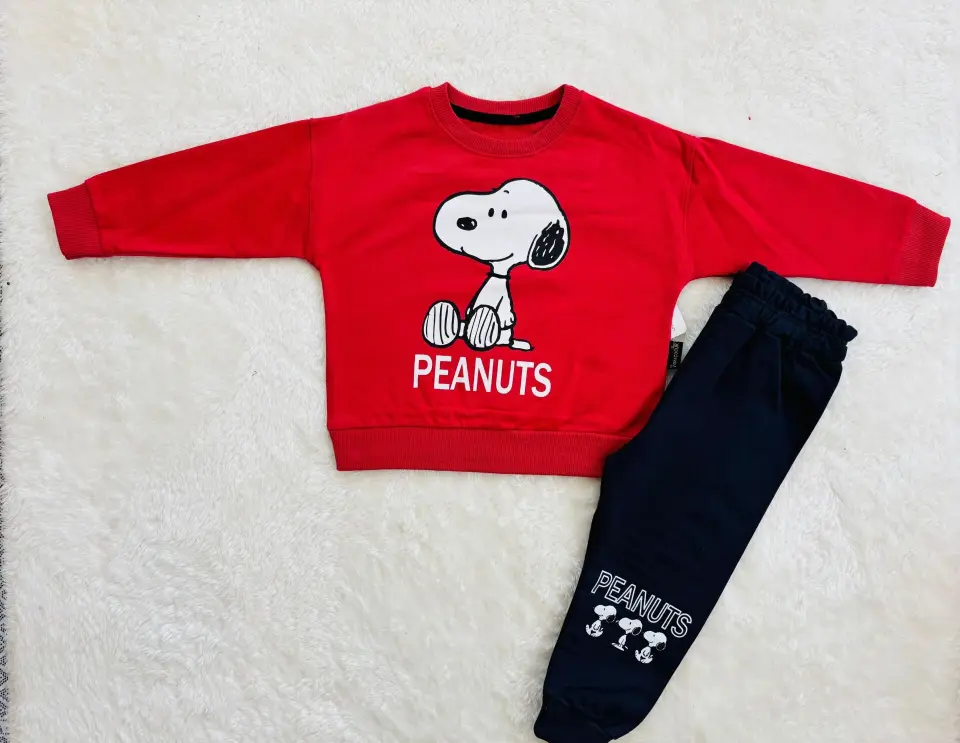 Erkek Çocuk Kırmızı Snoopy Baskılı 2’li Eşofman Takımı