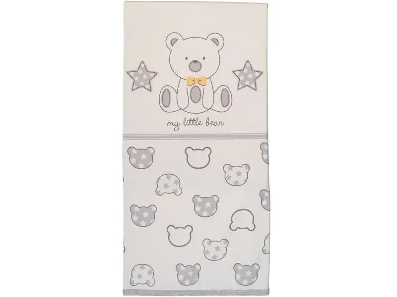 My Little Bear Ayıcık Desenli Penye Bebek Battaniyesi