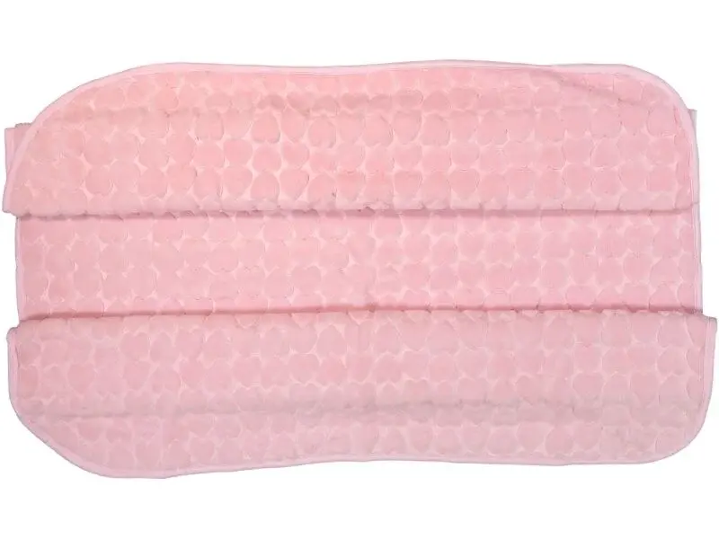 Pembe Kalpli Peluş Bebek Battaniyesi