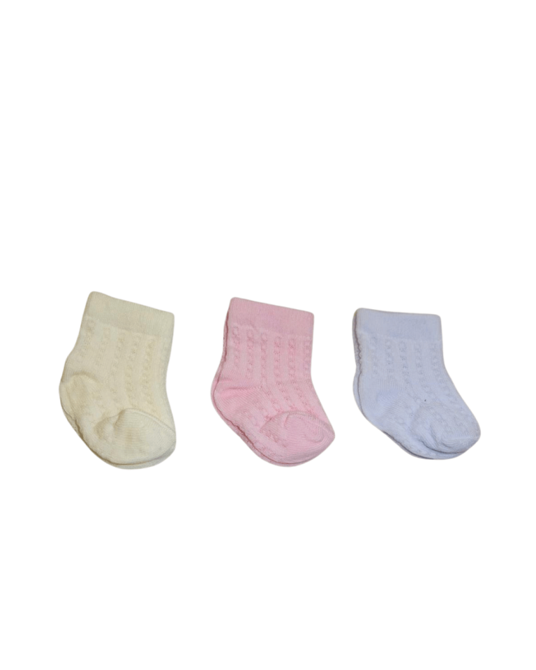 Bebek Patik Çorap 3’lü Set – Antialerjik, Yumuşak