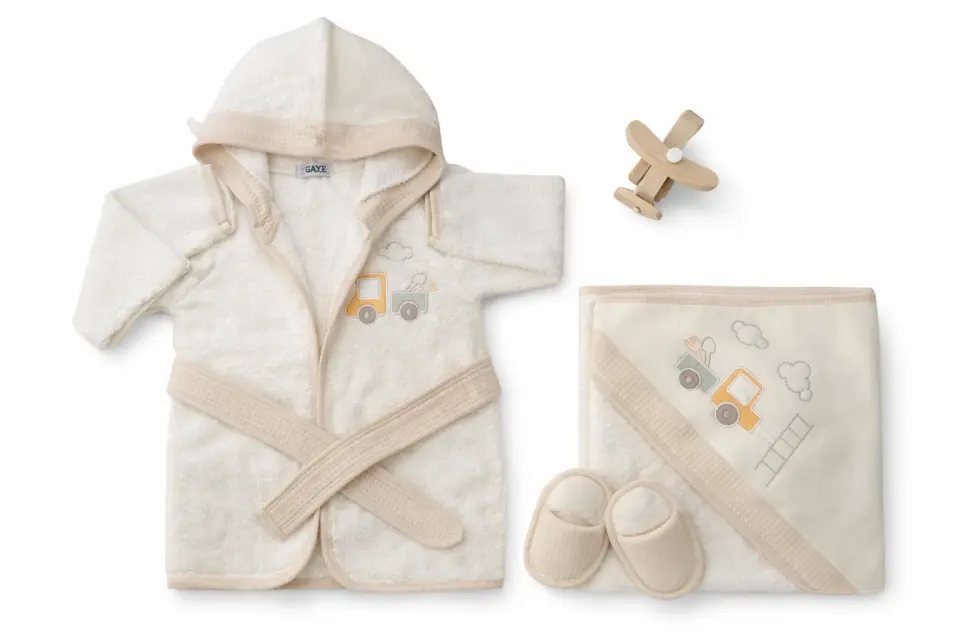 Kamyonlu Bornoz Set Unisex